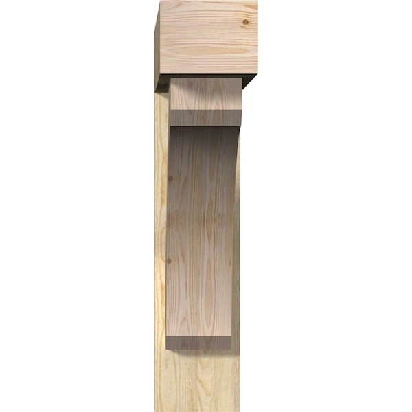 Legacy Block Rough Sawn Bracket W/ Offset Brace, Douglas Fir, 8W X 36D X 36H